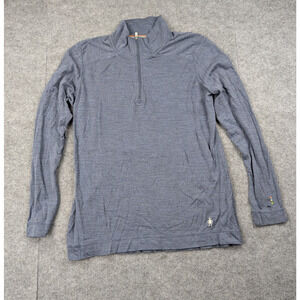 Smartwool 1/4 Zip Womens XL Wool Base Layer Lightweight Outdoors Hiking Warm